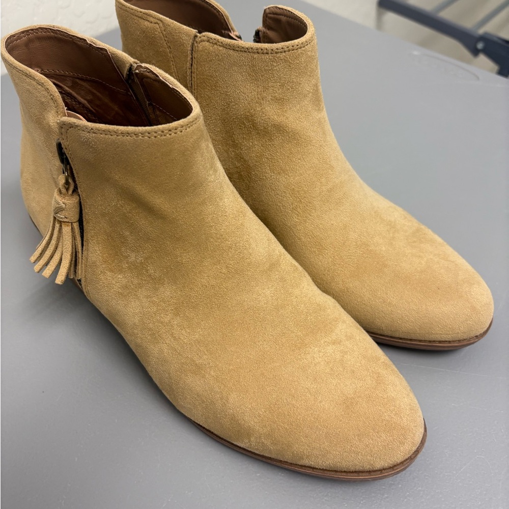 Tan Suede Ankle Boots Size 10
